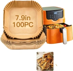 Customizable High Temperature Resistant 7.9 Inch Disposable Liner Air Frying Paper