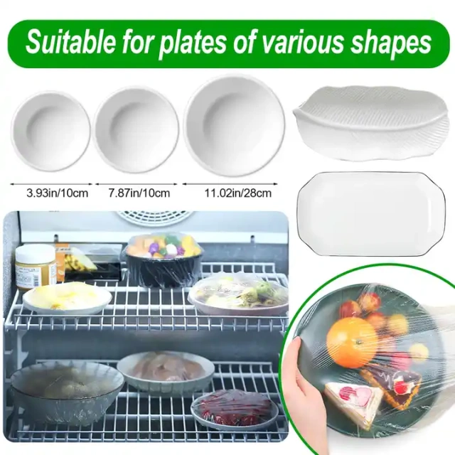 Hot selling disposable transparent food grade food preservation plastic wrap packaging