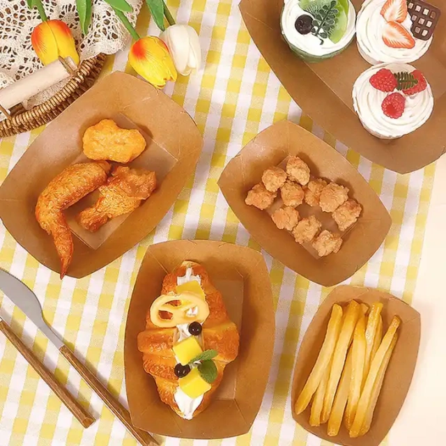 Waterproof food kraft paper food grade oil proof boat box kraft paper