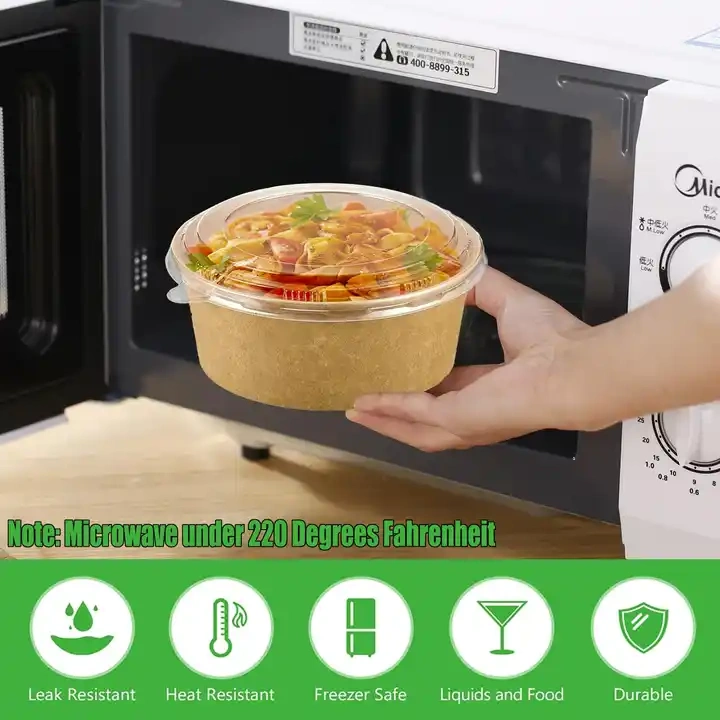 Low Price Hot Selling Disposable Biodegradable Transparent Pet Takeaway Packaging Bowl Cover
