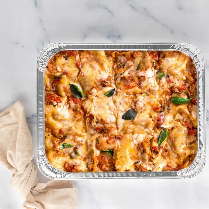 Disposable aluminum foil food container packaging bowl high quality rectangular aluminum foil bowl