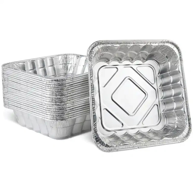 Food grade multi-purpose high temperature resistant thickened aluminum foil container