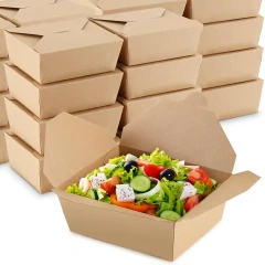 Food grade disposable silicone oil kraft paper packaging box customized logo paper food packaging box