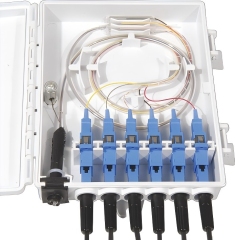 Boîte de jonction optique 6 cœurs FF-FTB6A (capacité maximale : 6 cœurs SC), support de montage mural, 172 x 136 x 40 mm