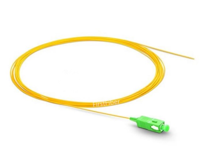 SC APC fibra Pigtail Simplex 9/125 Fibra Óptica Monomodo Pigtail 0,9 mm Jacket G657A