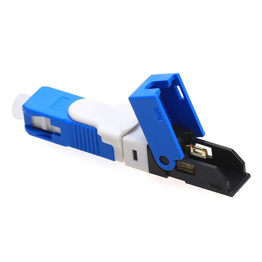 ESC25D-UPC SC/UPC-Schnellverbinder für 2 x 3 mm Drop-Kabel und 1,6 x 2 mm Drop-Kabel FTTH-Glasfaser-Feldmontagestecker