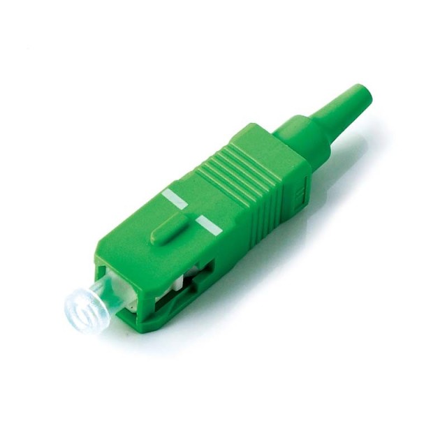 Conector de epoxi SC/APC con funda de 0,9 mm