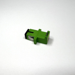Adaptateur SC/APC avec obturateur automatique anti-poussière vert