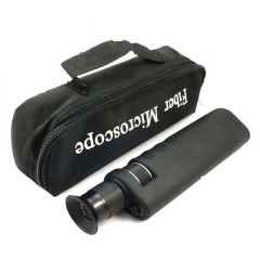 400X 手持式光纤显微镜，用于光纤端面检查，带 1.25 毫米和 2.5 毫米适配器