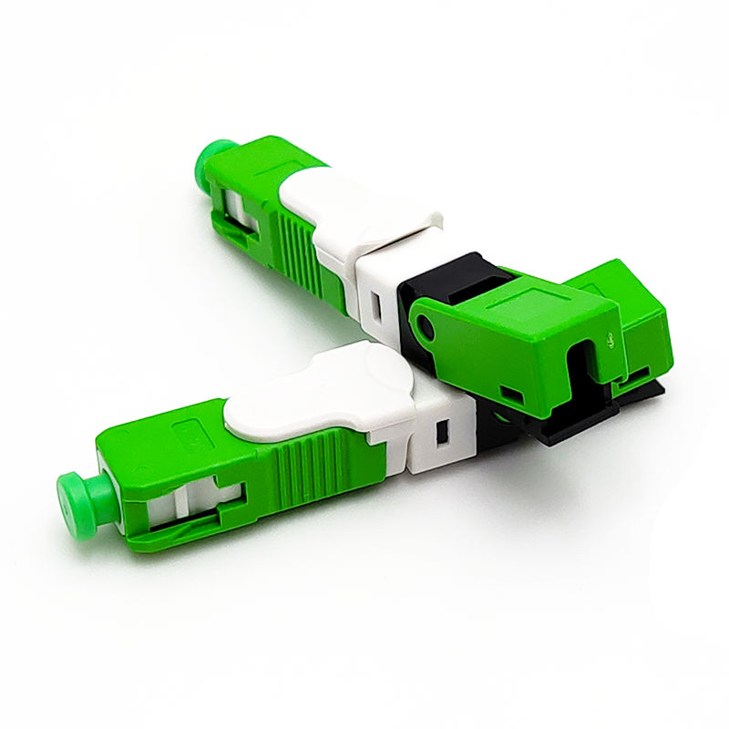 ESC25D-APC SC/APC-Schnellverbinder für 2 x 3 mm Drop-Kabel und 1,6 x 2 mm Drop-Kabel FTTH-Glasfaser-Feldmontagestecker