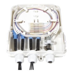 FF-FTB8C Caixa de terminais ópticos de 8 núcleos (capacidade máxima: 8 núcleos SC), montagem em parede, 200x160x46mm