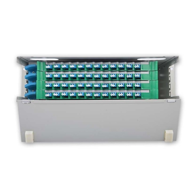 48 Duplex LC ODF FDU, Có bộ chuyển đổi, dây nối và tất cả các phụ kiện lắp đặt