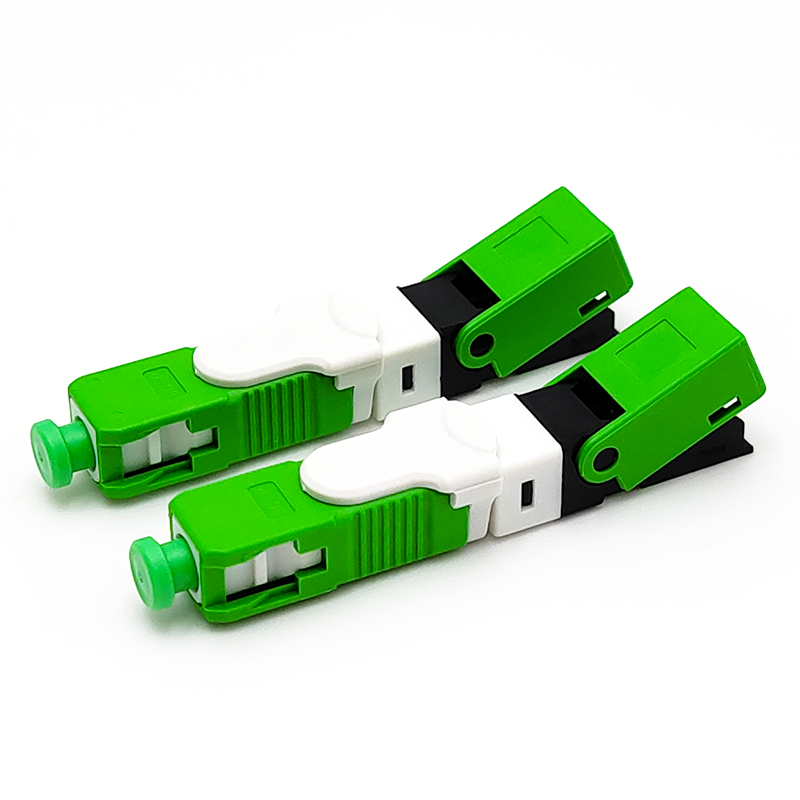 ESC25D-APC SC/APC-Schnellverbinder für 2 x 3 mm Drop-Kabel und 1,6 x 2 mm Drop-Kabel FTTH-Glasfaser-Feldmontagestecker