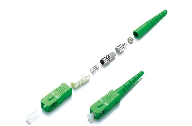 Conector de epoxi SC/APC con funda de 2,0 mm