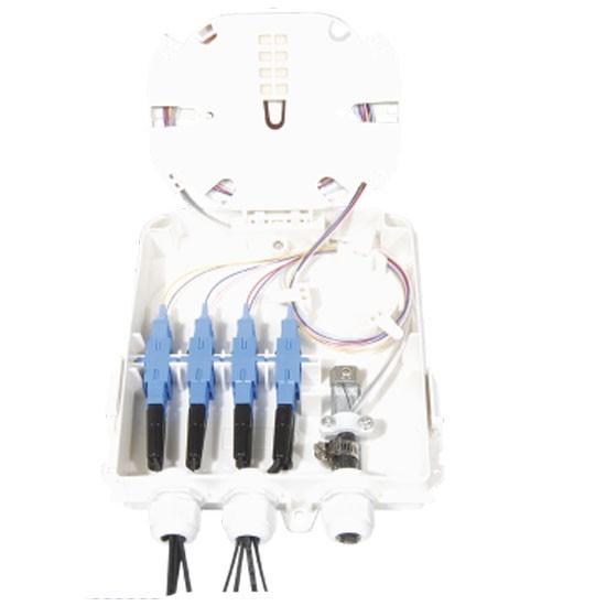 FF-FTB8C Caixa de terminais ópticos de 8 núcleos (capacidade máxima: 8 núcleos SC), montagem em parede, 200x160x46mm