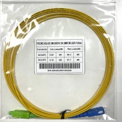 كابل توصيل الألياف الضوئية مع موصل SC APC إلى SC UPC G657A1 ألياف أحادية الوضع LSZH بطول 0.5 متر 1 متر 3 متر 5 متر 10 متر