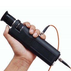 400X 手持式光纤显微镜，用于光纤端面检查，带 1.25 毫米和 2.5 毫米适配器