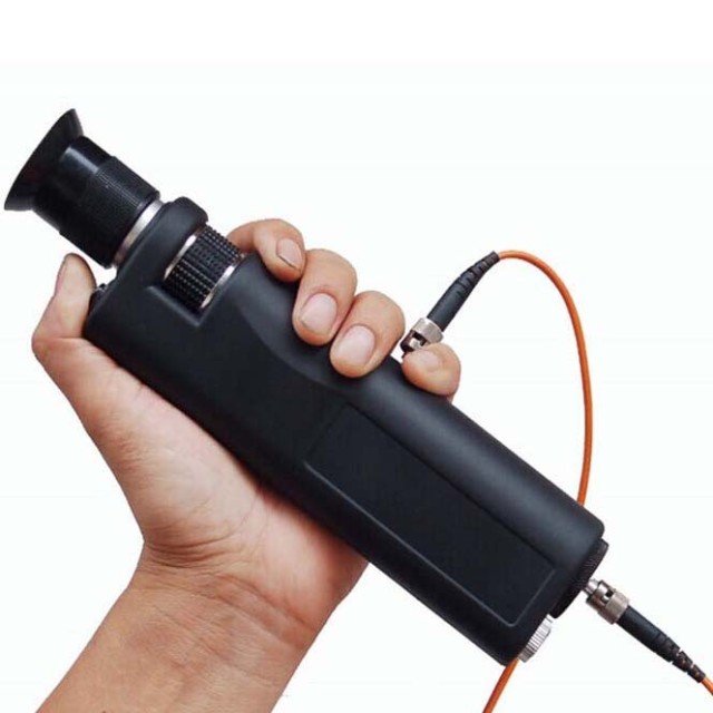 400X 手持式光纤显微镜，用于光纤端面检查，带 1.25 毫米和 2.5 毫米适配器