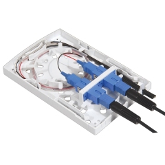 FF-FOS2A 2 Cores FTTH Fiber Socket (Max Capacity: 2 cores ), Wall Mounting, 84x130x24mm