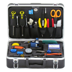 Optical Fiber Tools Kit incudes FIBER CABLE JACKET REMOVER, UNIVERSAL ASSEMBLY TOOLS, CLEANING