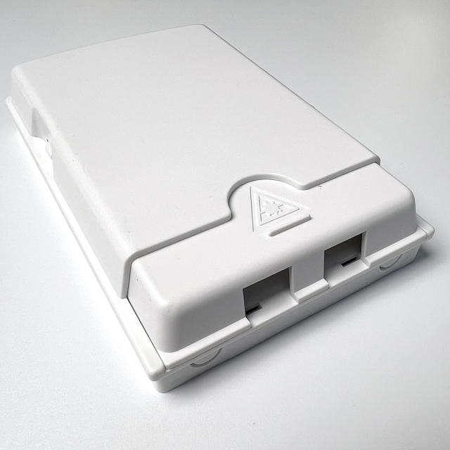 FF-FOS2A 2 Cores FTTH Fiber Socket (Max Capacity: 2 cores ), Wall Mounting, 84x130x24mm