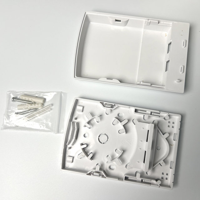 FF-FOS2A 2 Cores FTTH Fiber Socket (Max Capacity: 2 cores ), Wall Mounting, 84x130x24mm