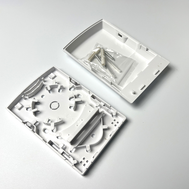 FF-FOS2A 2 Cores FTTH Fiber Socket (Max Capacity: 2 cores ), Wall Mounting, 84x130x24mm