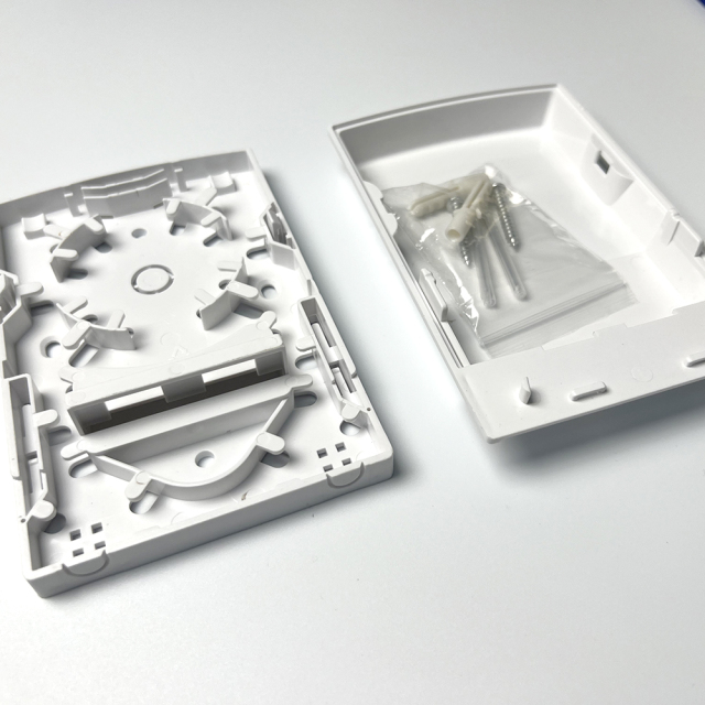 FF-FOS2A 2 Cores FTTH Fiber Socket (Max Capacity: 2 cores ), Wall Mounting, 84x130x24mm