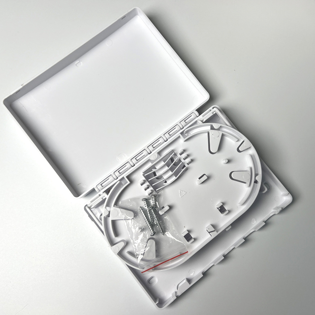 Toma de fibra FTTH de 4 núcleos FF-FOS4A (capacidad máxima: 4 núcleos), montaje en pared, 150 x 110 x 33 mm