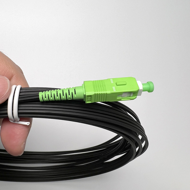 G657A SC APC - SC APC Optical Fiber Drop Cable Flat Entry Cable Single Mode 2x3mm 1 Core
