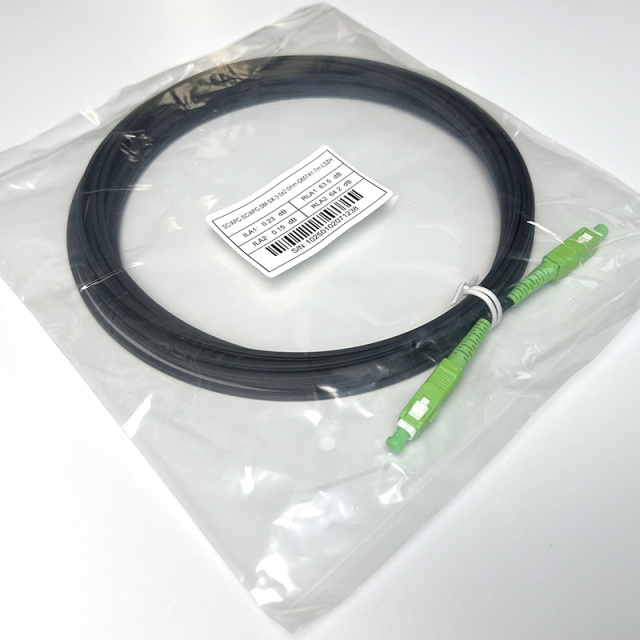 G657A SC APC - SC APC Optical Fiber Drop Cable Flat Entry Cable Single Mode 2x3mm 1 Core