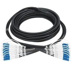 Armored Optical Fiber Cable Patch Cord 8 cores 5.0mm TPU LC UPC - LC UPC