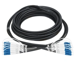 Armored Optical Fiber Cable Patch Cord 6 cores 5.0mm TPU LC UPC - LC UPC