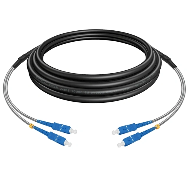 CPRI Water proof Fiber Cable Patch Cord RRU BBU 2 Cores G657A1