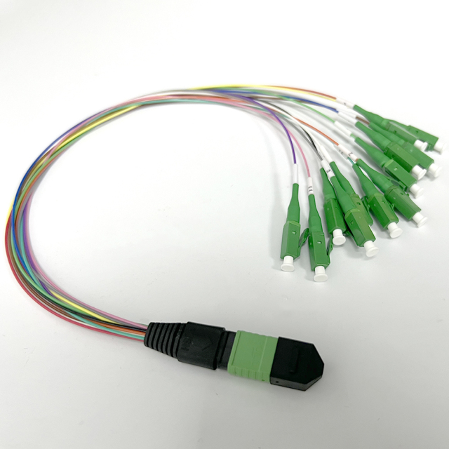 MPO APC - LC APC Fanout Patch Cord 12 Cores 0.3 meters