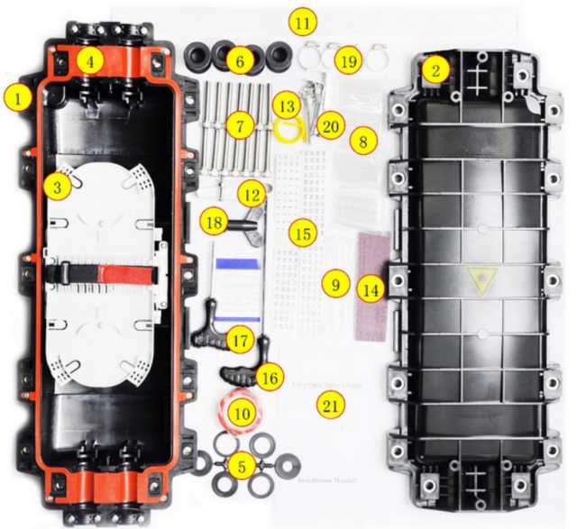 FOSCIQ4 Inline Type Fiber Optic Splice Closure (FOSC)