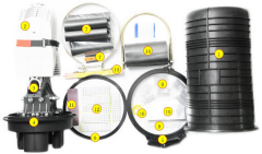 FOSCYH7 Dome Type Heat Shrinkable Fiber Optic Splice Closure (FOSC)