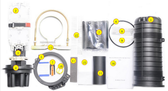 FOSCYL5 Dome Type Heat Shrinkable Fiber Optic Splice Closure (FOSC)