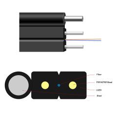 Outdoor FTTH Flat Drop Cable 2x5mm
