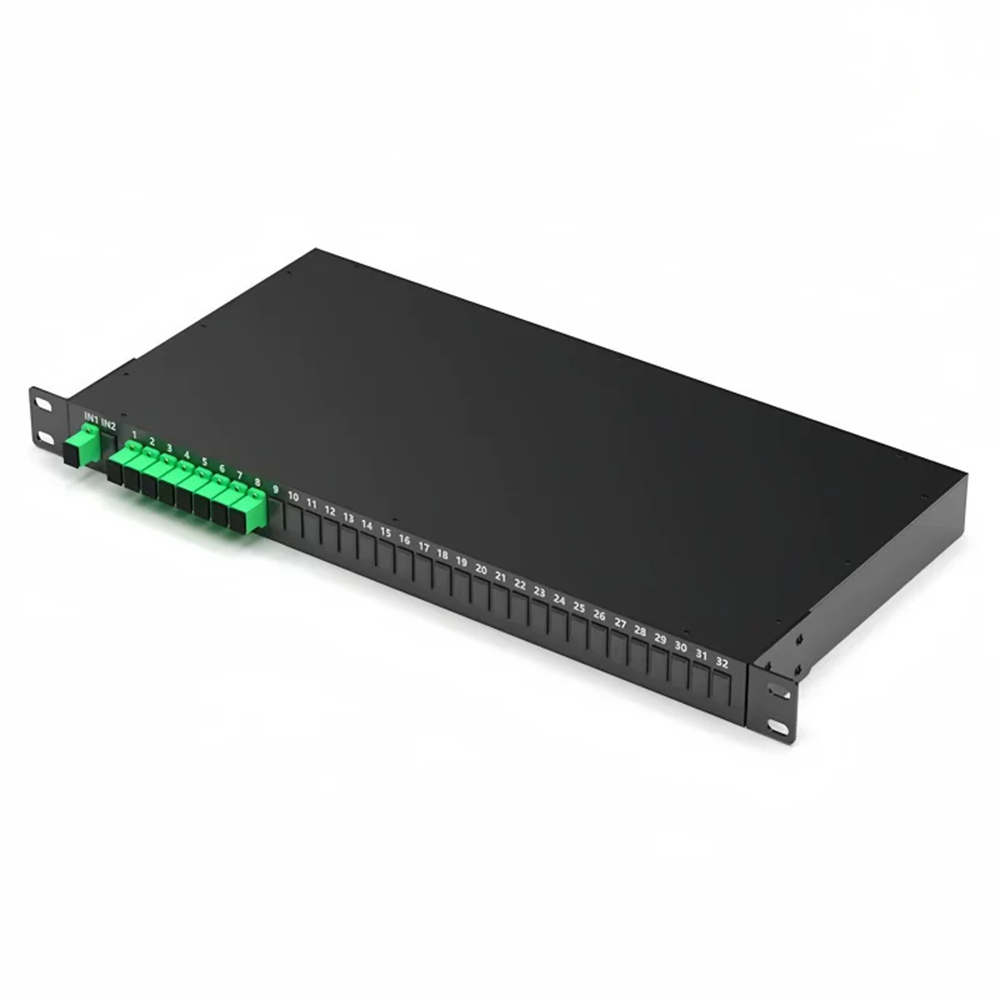 Rack Mounted PLC Splitter 1 U hight 19 inch 8 channels 16 channels 32 Channels Optional