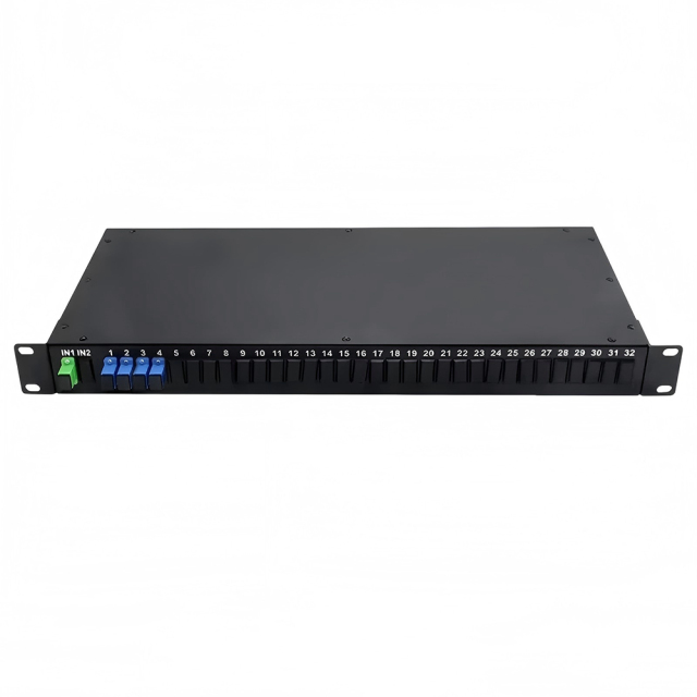 Rack Mounted PLC Splitter 1 U hight 19 inch 8 channels 16 channels 32 Channels Optional