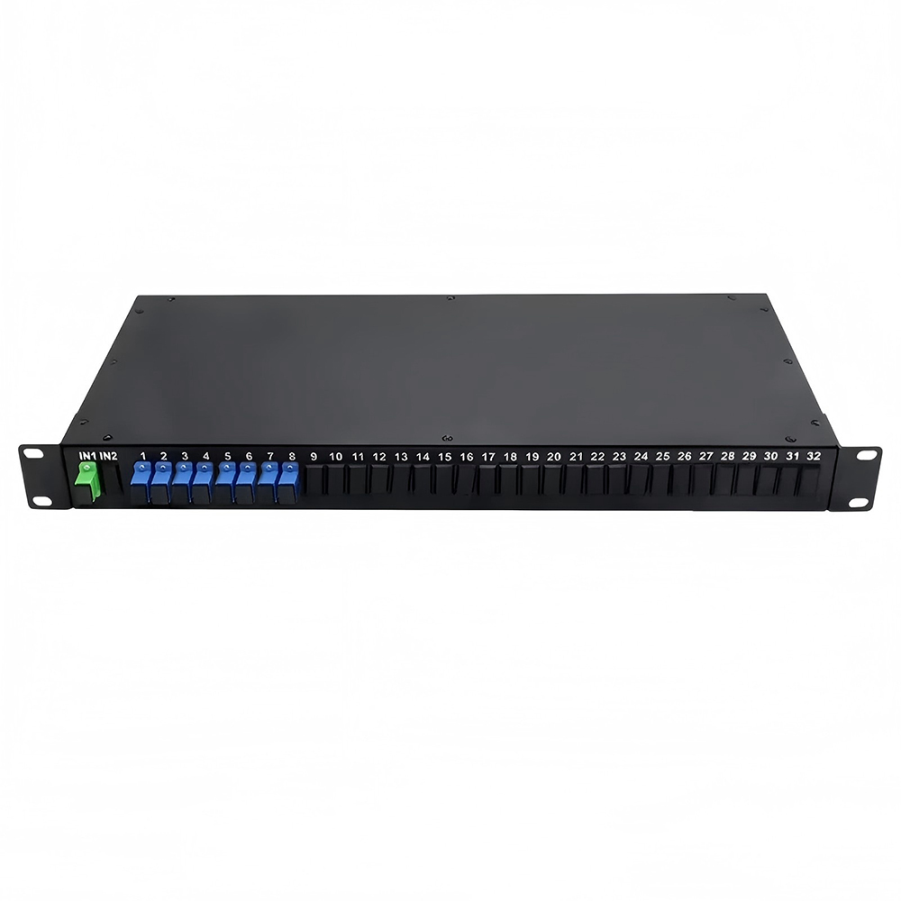 Rack Mounted PLC Splitter 1 U hight 19 inch 8 channels 16 channels 32 Channels Optional