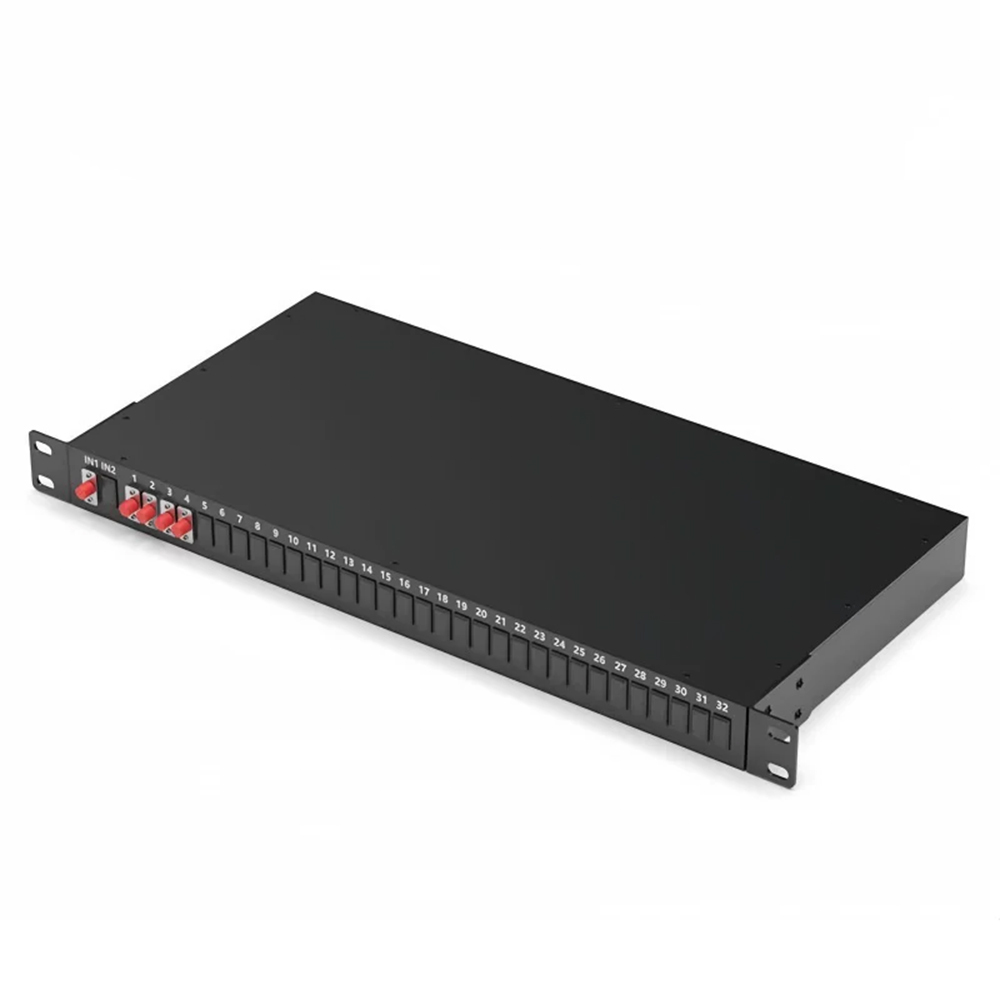Rack Mounted PLC Splitter 1 U hight 19 inch 8 channels 16 channels 32 Channels Optional