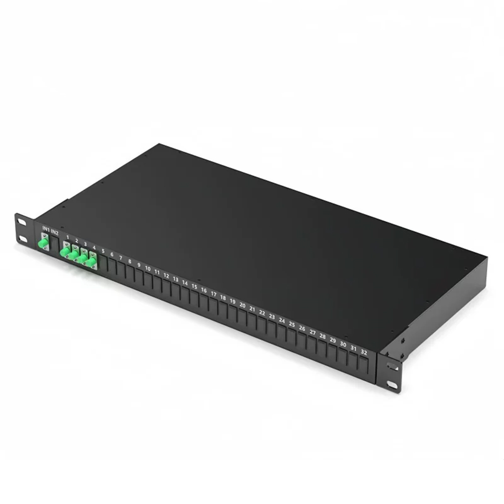 Rack Mounted PLC Splitter 1 U hight 19 inch 8 channels 16 channels 32 Channels Optional