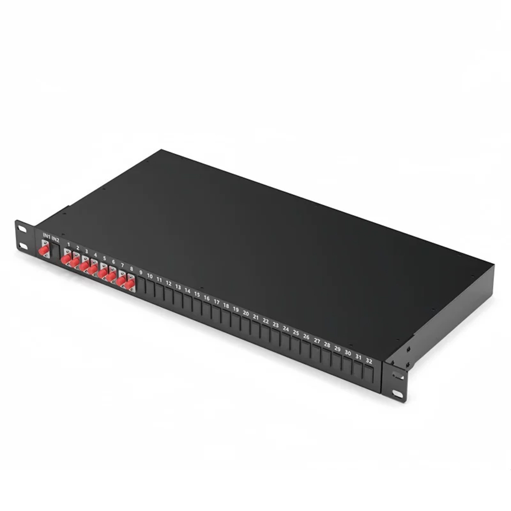 Rack Mounted PLC Splitter 1 U hight 19 inch 8 channels 16 channels 32 Channels Optional