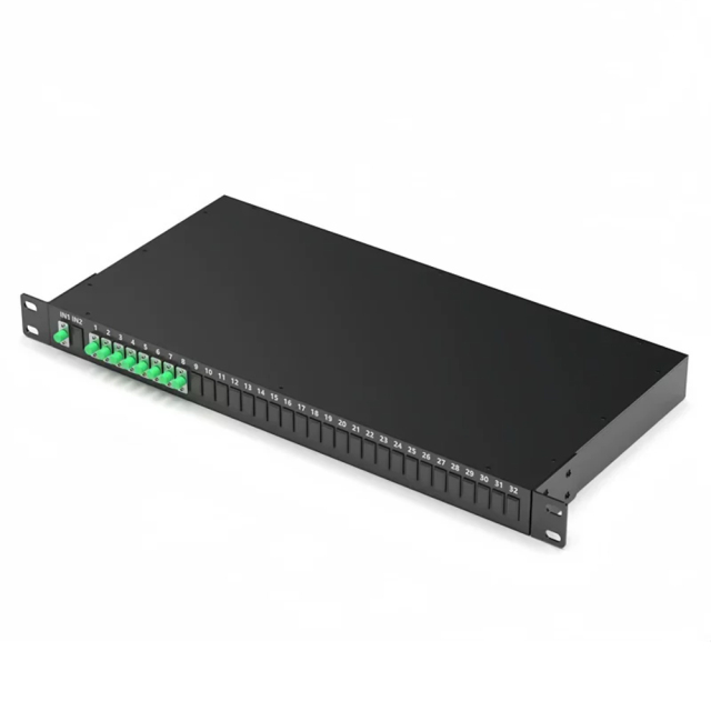 Rack Mounted PLC Splitter 1 U hight 19 inch 8 channels 16 channels 32 Channels Optional