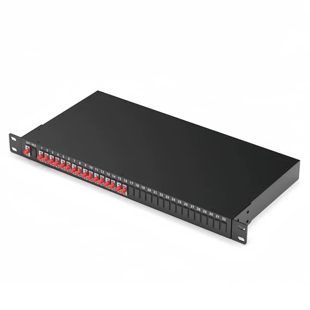 Rack Mounted PLC Splitter 1 U hight 19 inch 8 channels 16 channels 32 Channels Optional