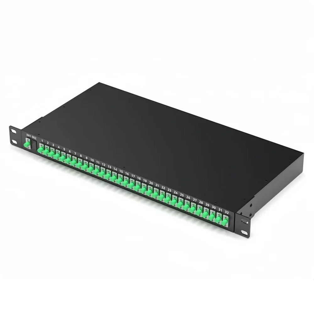 Rack Mounted PLC Splitter 1 U hight 19 inch 8 channels 16 channels 32 Channels Optional