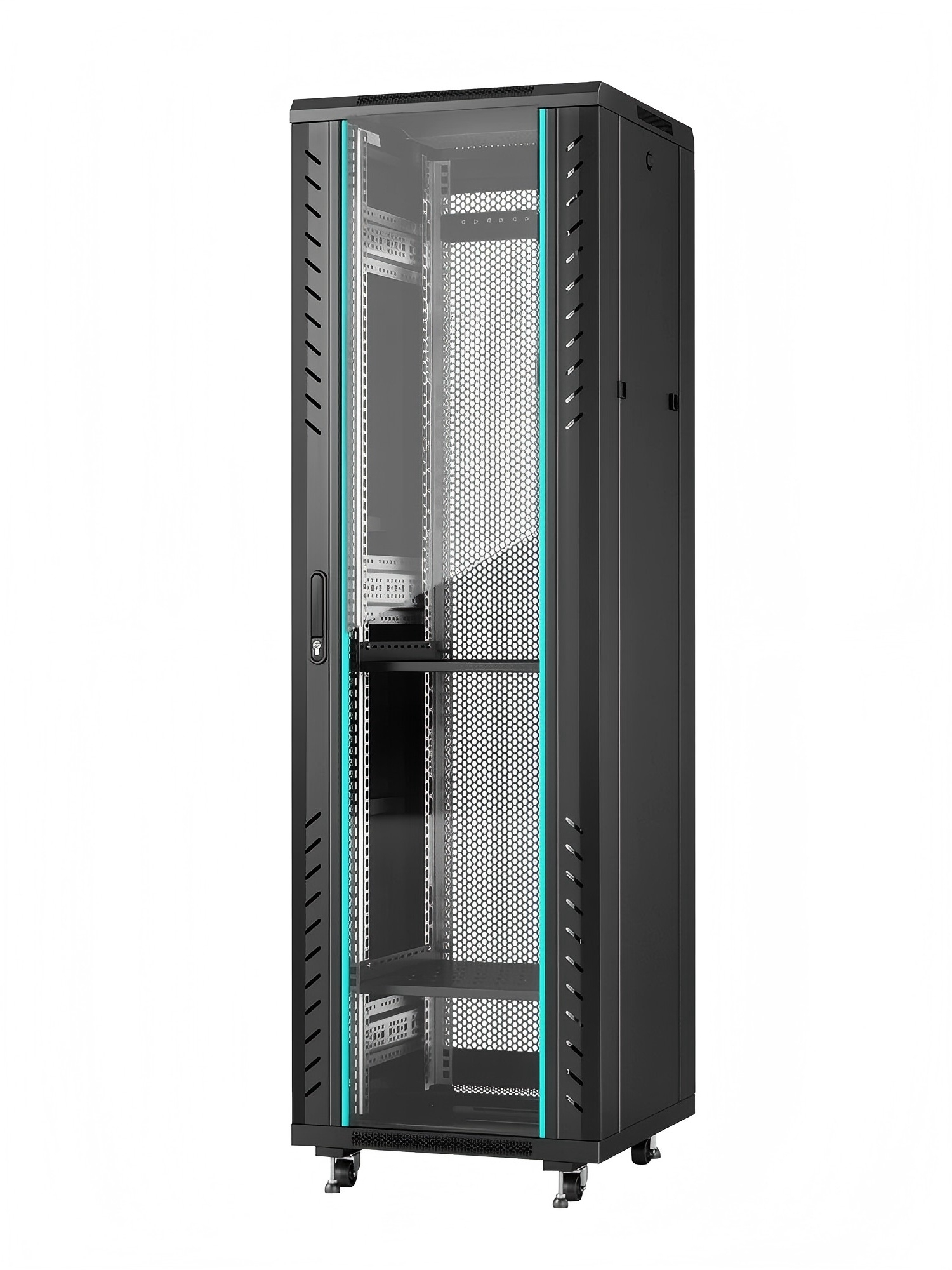F3 Series Network and Server Cabinet Frame with Hexagonal Reticular High-density Vented Plate Front /Rear doors