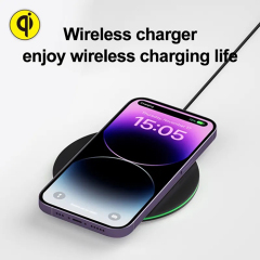 Qi Certified 15w Fast Charging Wireless Portable Custom Mobile Phone Round Qi Wireless Charging Pad